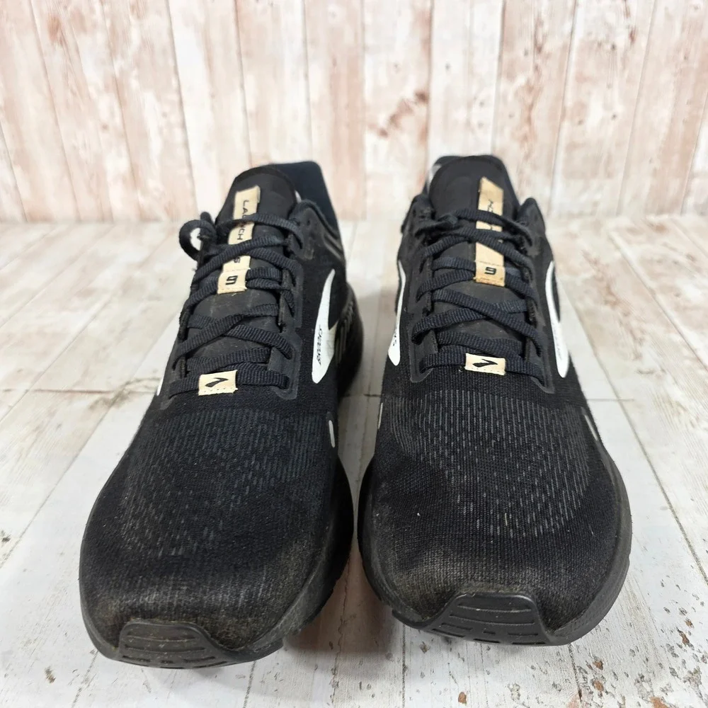 Brooks Launch GTS 9 Mens Running Shoes Black White 1103851D010 Size 10